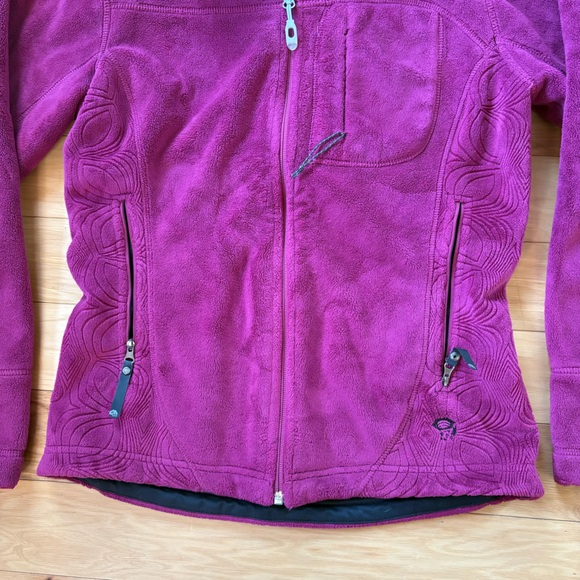 Mountain Hardware Full Zip Fleece Jacket Womens Sz S Magenta Coat - Picture 5 of 10